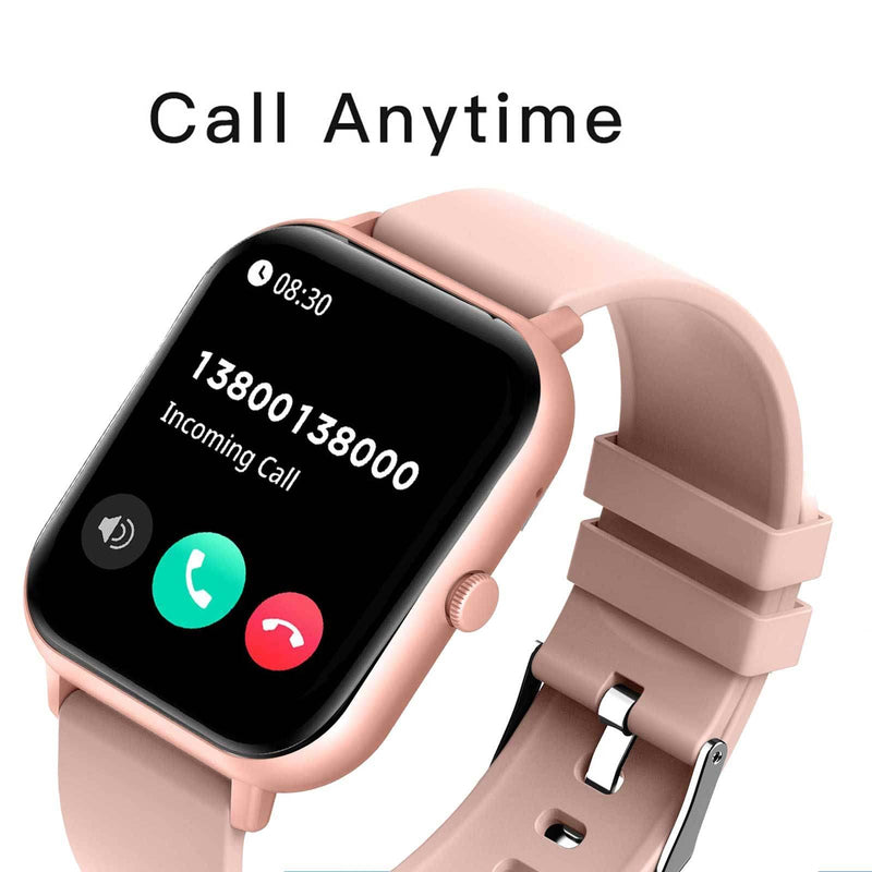 findtime 1.83" Smart Watch Answer/Make Calls, Full Touch Screen Bluetooth Smartwatch with AI Control 100+ Sports Mode GPS Fitness Tracker for Android iOS Phones Black Pink