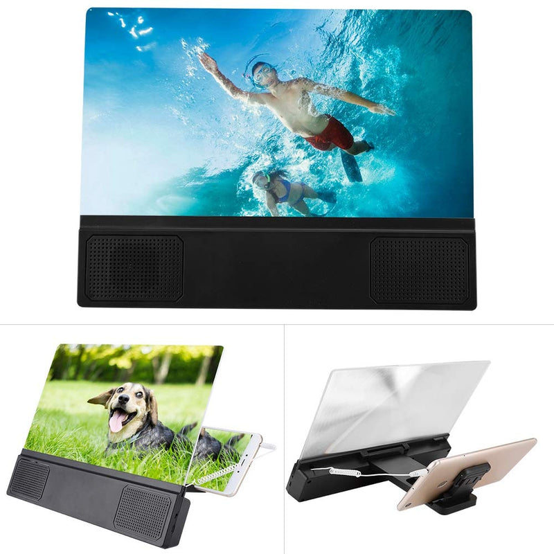 [AUSTRALIA] - ASHATA 12 inch Mobile Phone Screen Magnifier Video HD Amplifier with Speaker,HD Mobile Phone Movie Video Screen Magnifier for iPhone and for Android All Smartphone 