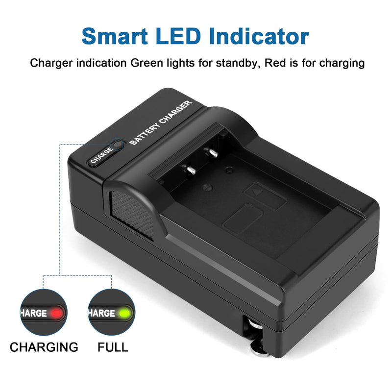 2 Pack NB-6L/NB-6LH Battery and Charger kit Compatible with Canon PowerShot SX540 HS, SX530 HS, SX520 HS, SX510 HS, SX500 HS, SX170 is,SX700 HS, SX710 HS,SX610 HS, SX600 HS, S120, D30, S90