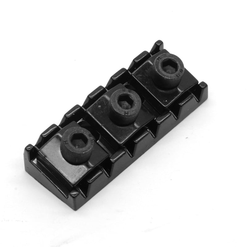 42mm Guitar Metal Locking Nut String Lock for Floyd Rose Style Electric Guitar Tremolo Double Lock System (Black) Black
