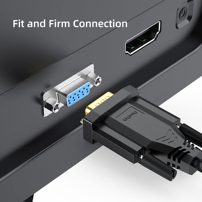 DisplayPort to VGA Cable 3ft 5 Pack, DP Display Port to VGA Adapter Cable Converter Male to Male Braided Cord for Monitor Desktop Laptop Display Projector HDTV 3 Feet