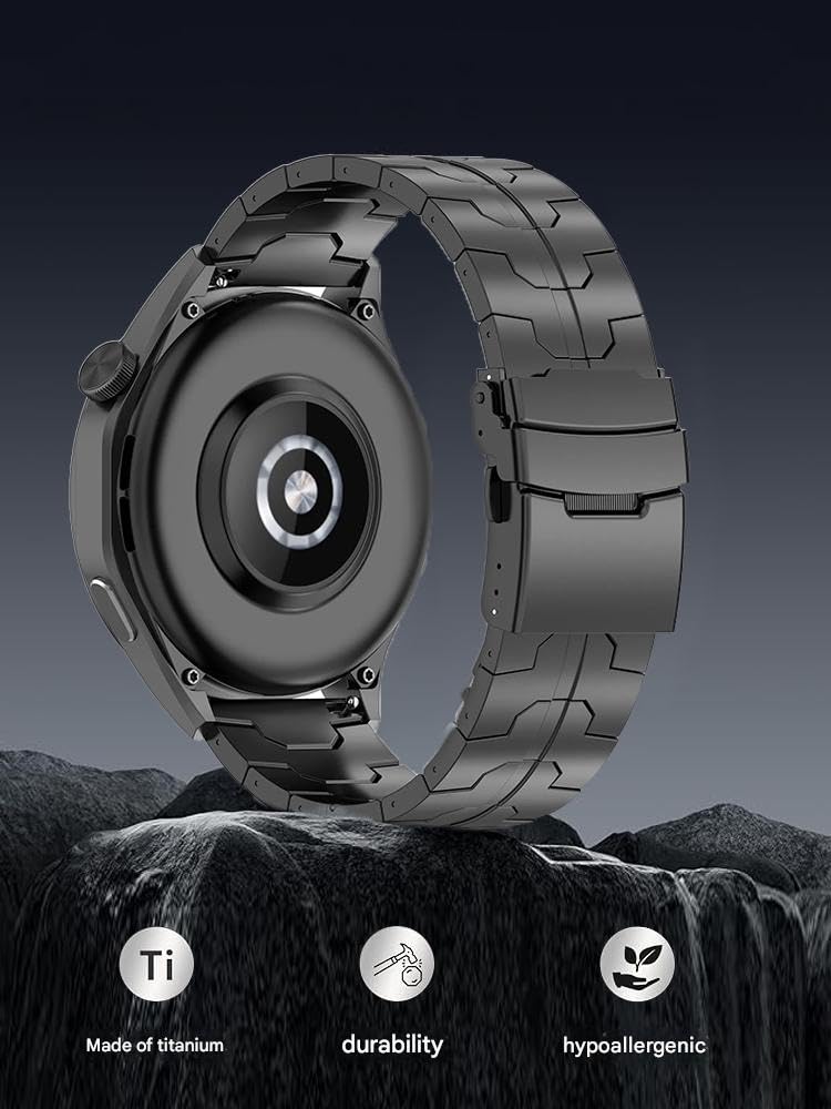 Titanium Watch Metal Strap Compatible with Huawei Watch GT6/GT6 Pro/GT5 46mm, 22mm Metal Band for Huawei GT4/3 46mm/ 3 Pro 46mm,GT 2e/Active/Classic/2 Pro/46mm/Sport/Elegant titanium orange