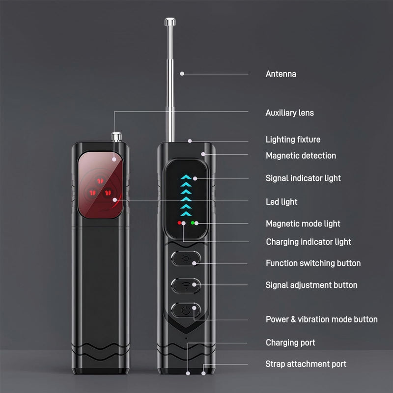 [AUSTRALIA] - Hidden Camera Detectors,Anti-Spying Device,Portable GPS Tracker Detector and Bug Sweeper Device,Wireless Signal and RF Scanner,Hidden Camera Finder for Travel,Hotels,Home,Office,Car 