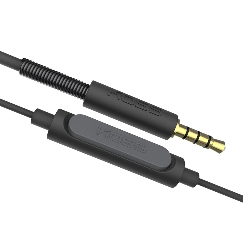 Koss Porta Pro with Microphone and Remote On-Ear Headphones, Wired Plug | Touch Remote Control, 3.5mm Jack Porta Pro with Mic