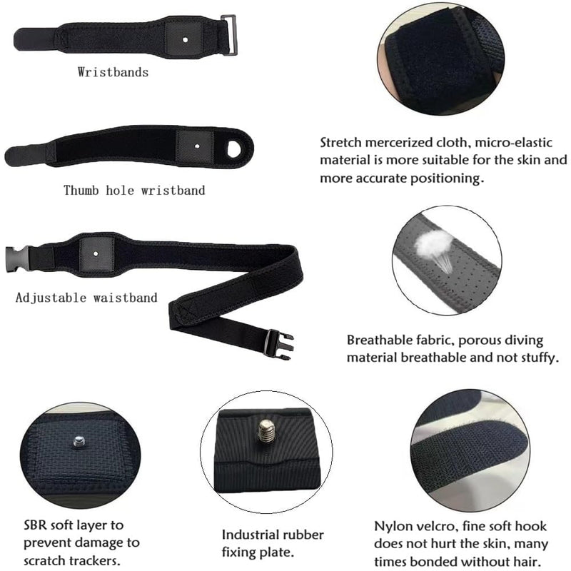 HTC Vive Full Body Tracker Strap, Tracker Fixed Strap, Waist Belt, Hand and Foot Strap, 1 for Virtual Reality, 2 Hand Bowl Straps,2 Palm Strap