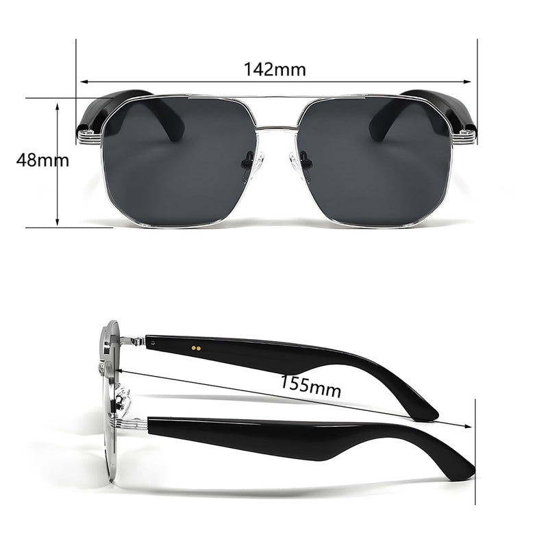 AI Smart Translation Glasses for Travel & Business, Real-Time 100+ Language Translator, Wireless Open-Earphones Design with Music Playback & Touch Control,Lightweight Eyewear (SR/GY/PK) SR/ GY/PK