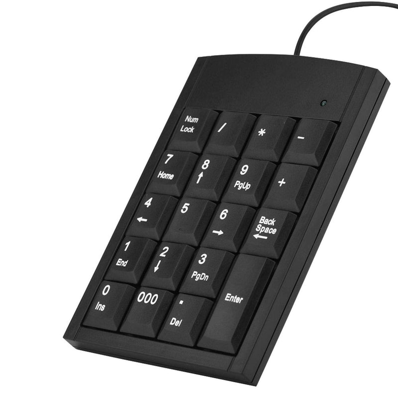 USB Numeric Keypad, Portable Slim Mini Number Pad for Laptop Desktop Computer PC, Full Size 19 Key, Big Print Letters, for Windows 7/8/9/10/for iOS/for Android