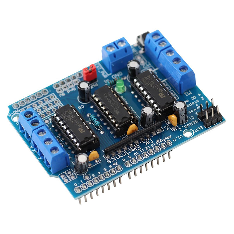 Heevhas L293D DC Motor Driver Expansion Card Stepper Motor Driver Stepper Expansion Board Motor Driver Shield (Pack of 2)