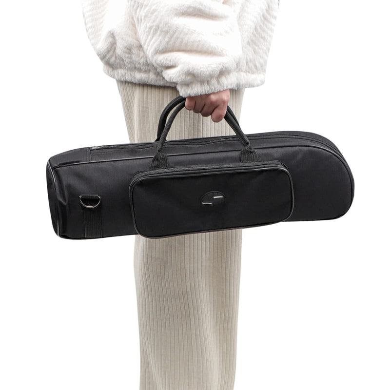 Trumpet Carrying Bag Thick Padded Durable Waterproof Trumpet Gig Bag Portable Shoulder Instrument Case black