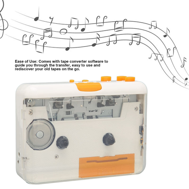 Portable Cassette Player, Cassette Audio Player Tape to MP3 Converter Compatible with Laptops Computer, Convert Mixtapes/Tape Cassettes to for /MP3