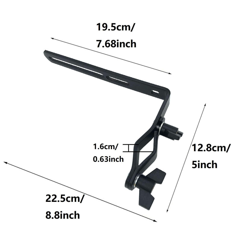 Plastic Percussion Cowbell with Clamping Mount Bracket Kit Include 3.27inch Red Jam Block, 4.4inch Yellow Jam Block and L Shape Percussion Mount Bracket for Drum Set Double Plastic Red-Yellow