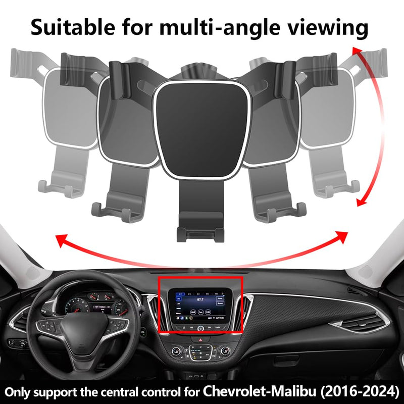 Car Phone Holder for Chevy Chevrolet Malibu 2016 2017 2018 2019 2020 2021 2022 2023 2024 2025 Auto Accessories Navigation Bracket Interior Decoration Screen Mobile Cell Phone Mount case for Chevrolet Malibu 2016-2025