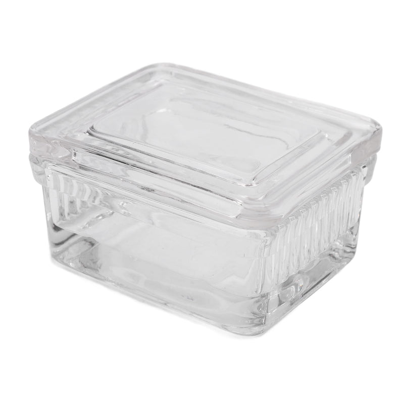 [AUSTRALIA] - Glass Staining Jar with Lid, Transparent Container, Sturdy (Glass with 10 Slides) Glas mit 10 Objektträgern Glass with 10 slides 