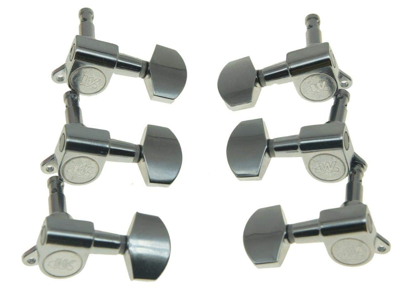 Wilkinson 3x3 Chrome E-Z Post Guitar Tuners E-Z-LOK Guitar Tuning Keys Machine Heads for Acoustic Guitars