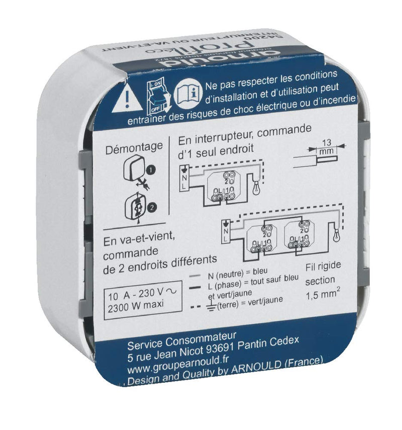Legrand 448782405 6 A forix Push Button White ultra white