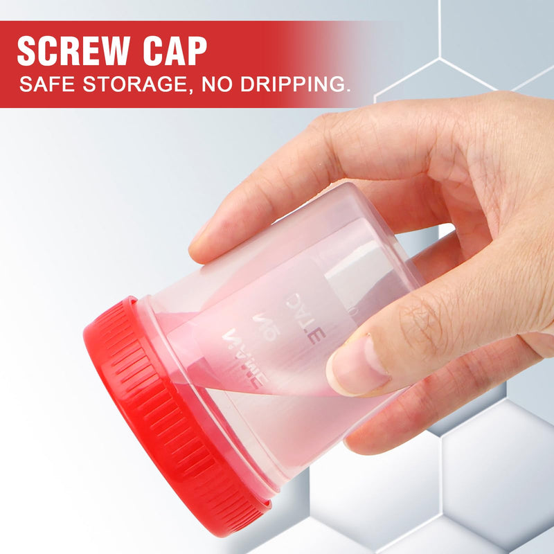 Urine Cup with Screw Lid, 25 Pieces 120 ml Sample Cups, Urine Sample Cup, Sample Container, Urine Container for Crafts, Medicine, Urine Samples