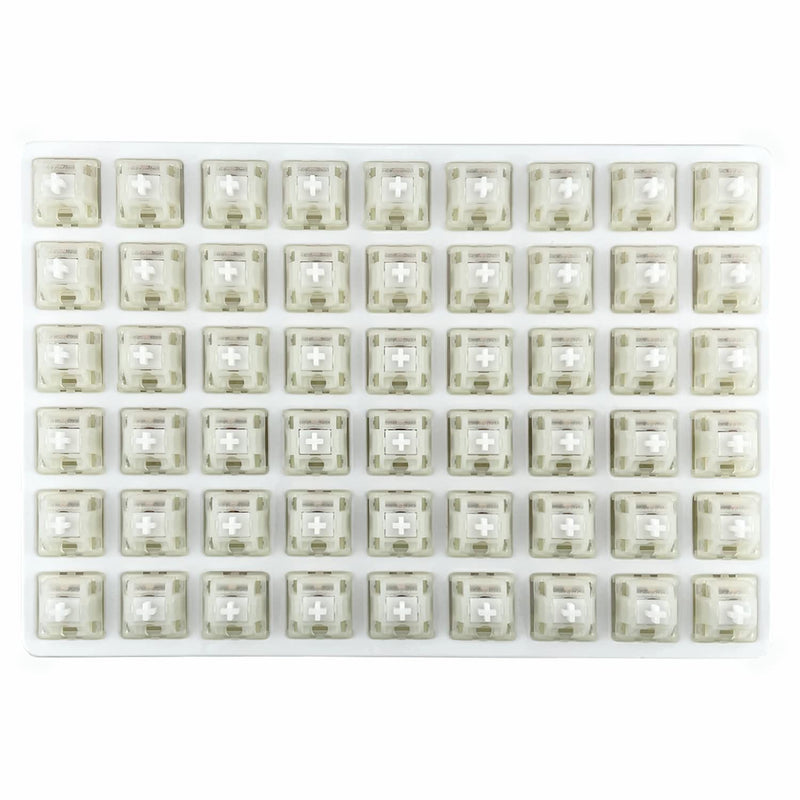 Gateron Switches Milky White Mechanical Keyboard Yellow 5pins for All MX Mechanical Keyboard(108 Pcs, White) 105pcs