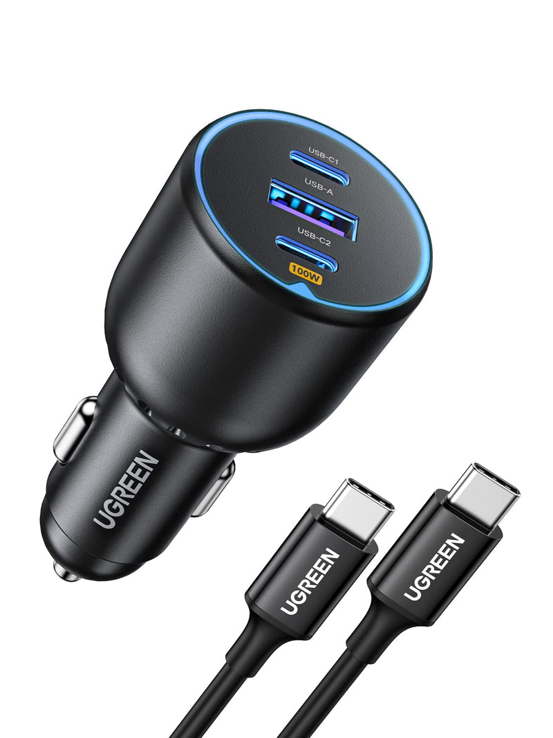 UGREEN Bundle: 130W USB-C Car Charger + 2x 100W USB-C Cables