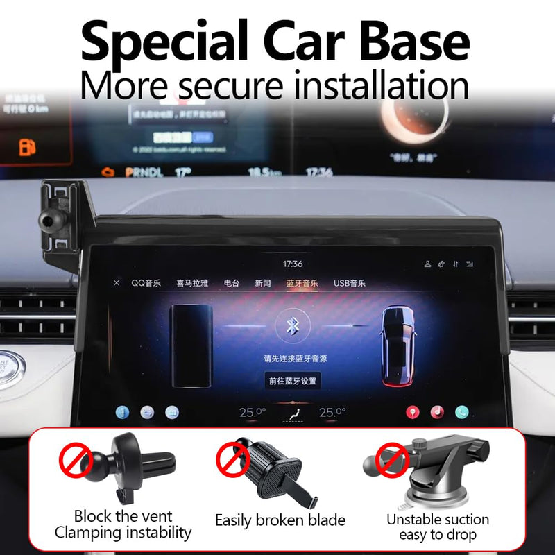 Car Phone Mount Holder for Lincoln Nautilus 2024 2025 2026 Auto Accessories Navigation Screen Bracket Interior Decoration Mobile Cell