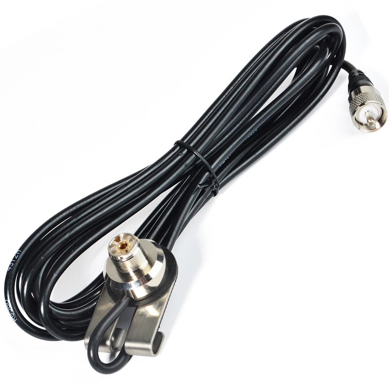 [AUSTRALIA] - HYS Heavy-Duty Trunk Lid Antenna Mount Bracket Base with 13Ft RG-58 Coax Cable, PL-259 to SO239 UHF Connectors for CB, Ham Radio, HF/VHF/UHF Mobile Antennas (TCJ-N6) 
