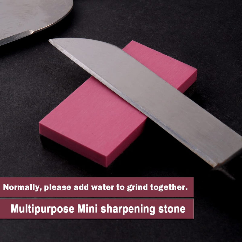 CBRIGHT Knife Sharpening Stone 1PC Whetstone 2 Sided 800#/3000# Combination Pocket-Sized Sharpening Stone, Fine Grinding Boron Carbide + Red Stone (1.97x0.98x0.39inch) 800#/3000#