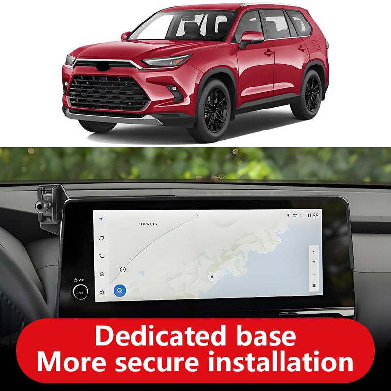 Car Phone Holder for Toyota Grand Highlander 2024 2025 2026 Auto Accessories Navigation Bracket Interior Screen Decoration Dash Board Mobile Cell Phone Mount case for Grand Highlander 2024-2026