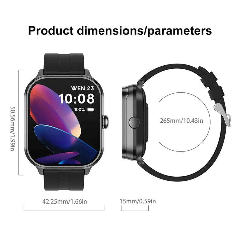 Smart Watch with Earbuds,2 in 1 Build-in TWS Wireless BT5.0 Earphone Fitness Sports Health Monitor Black D8 pro