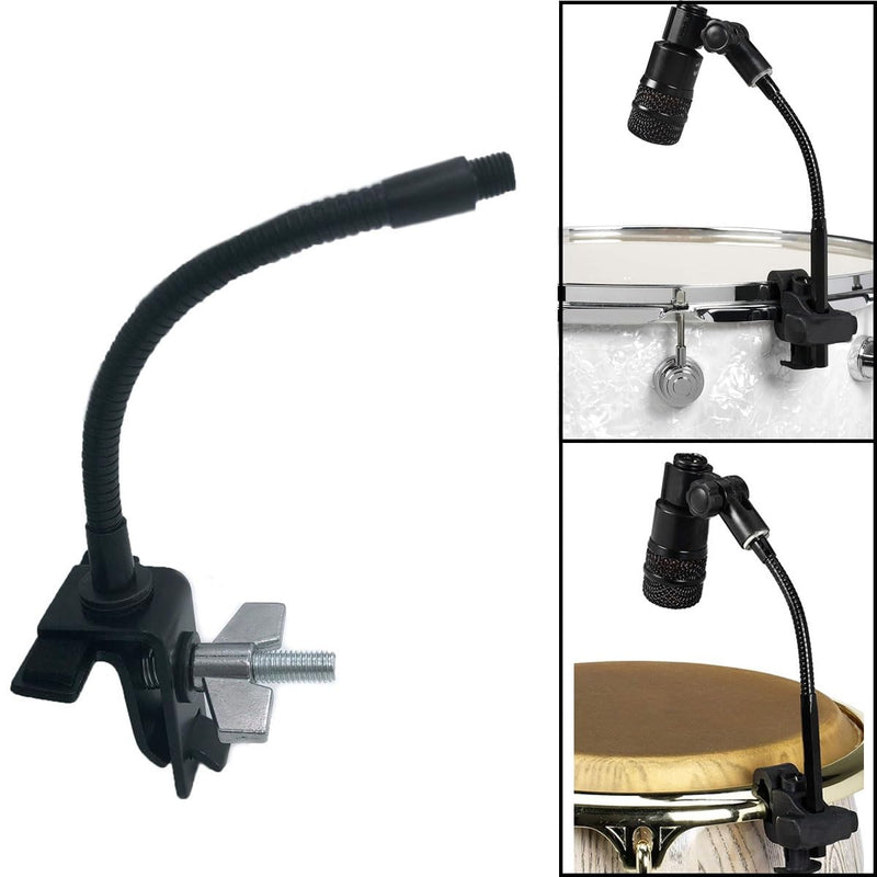 Drum Rim Microphone Clamp Percussion Microphone Mount Attachment for Drum Set Bass Drum Hoop, Drum Microphone Clip Holder with Tension Rod