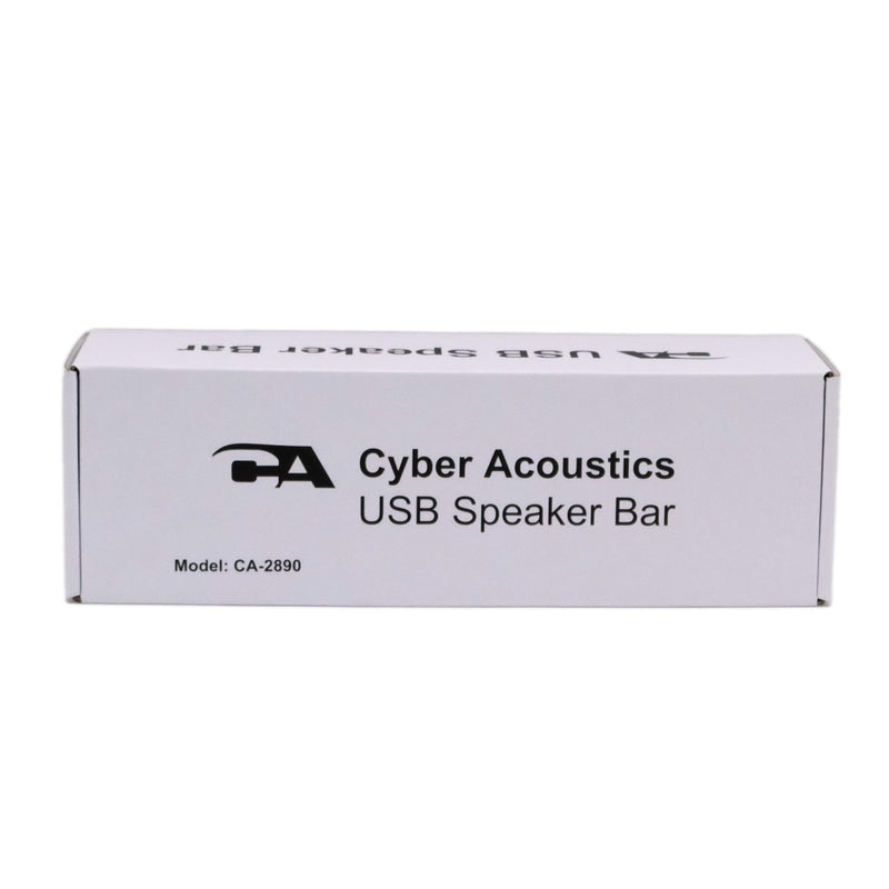 Cyber Acoustics USB Speaker Bar (CA-2890) – Stereo USB Powered Speaker, Easily Clamps to Monitor, Convenient Controls
