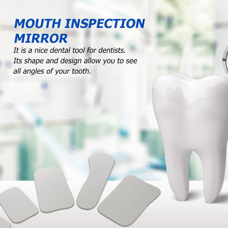 [AUSTRALIA] - Pack of 5 Dental Mirrors, Mouth Mirrors, Dentist Mirrors, Orthodontic Inspection Mirror, Irregular Double-Sided Mirror, Dental Care Set for Clinical Dentists Dentist Mirror 