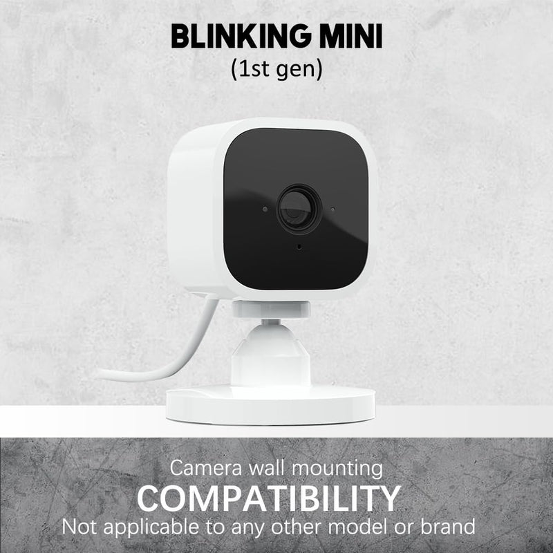 [AUSTRALIA] - Blink Mini Camera Adhesive Wall Mount Bracket, Strong Adhesive Durable Camera Mount Holder for Blink Mini Indoor Camera, No Drill, No Screws, Decorate Damage-Free, Easy to Install (2 Pack) 2 Pack 