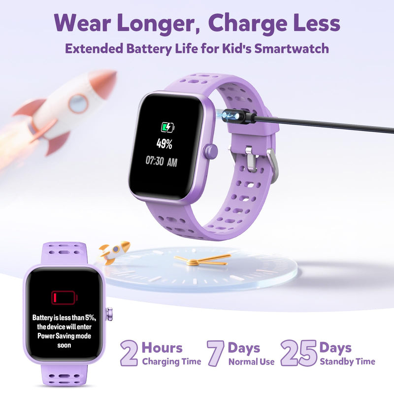 Gydom Smart Watch for Kids No APP No Phone Needed, 1.83" Fitness Tracker Watch with Heart Rate/Sleep Monitor, IP68 Waterproof Pedometer, Step Counter, Puzzle Games for Girls Teens 5-16, 81 Sport Mode
