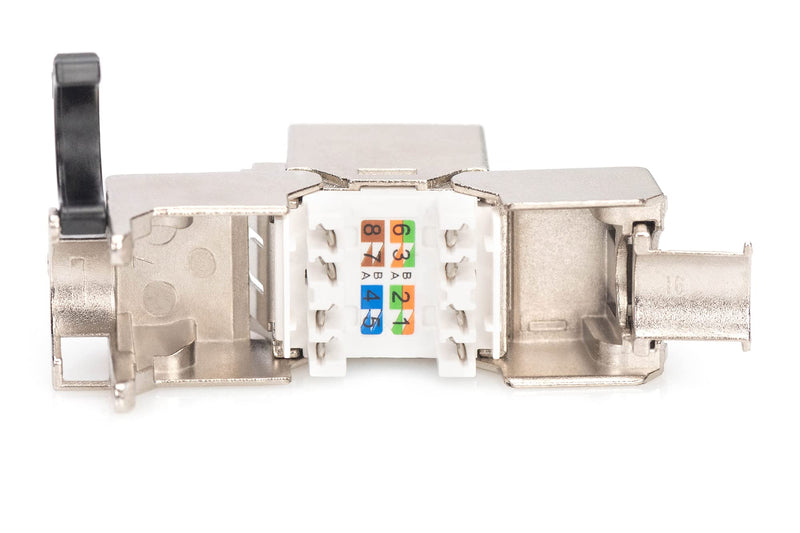 DIGITUS DN-93816 - Cat 8.1 Keystone Module - 2 Pack - RJ45 Network Socket Cat8 Shielded - 2000 MHz - 25GBase-T & 40GBase-T - 25Gbps & 40Gbps - AWG 26/7 to AWG 22/1 - Assembly 2 Stück