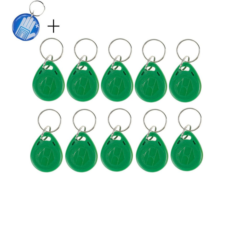 125khz Tags EM4100 RFID Card Token Key Tag Access Control Smart Card ID Keyfobs Package of 100pcs (Green) Green