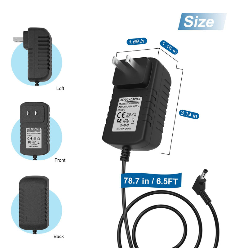 [AUSTRALIA] - AC/DC 12V Wall Charger DC 9-12V Cord for Portable DVD Player Compatible with UEME/HDJUNTUNKOR/DBPOWER, 4.0 * 1.7mm Plug Power Adapter 