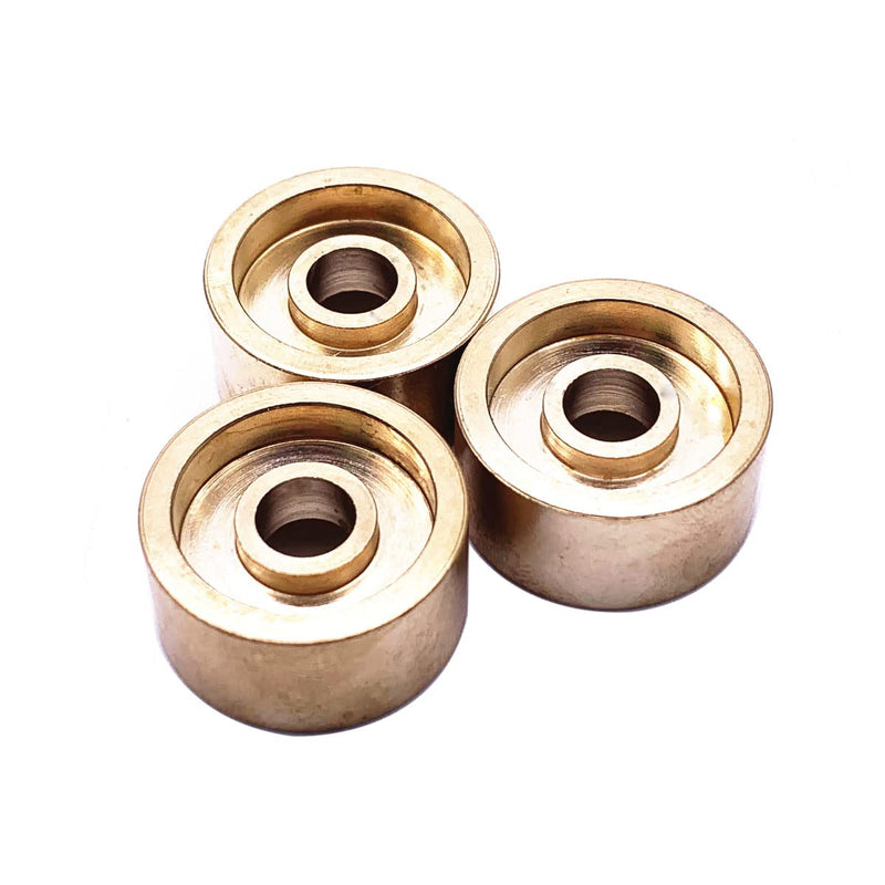 9pcs Trumpet Trim Kit Bach Trumpet Bottom Valve Cap Weighted for Improving the Sound MEDIUM, Raw Brass