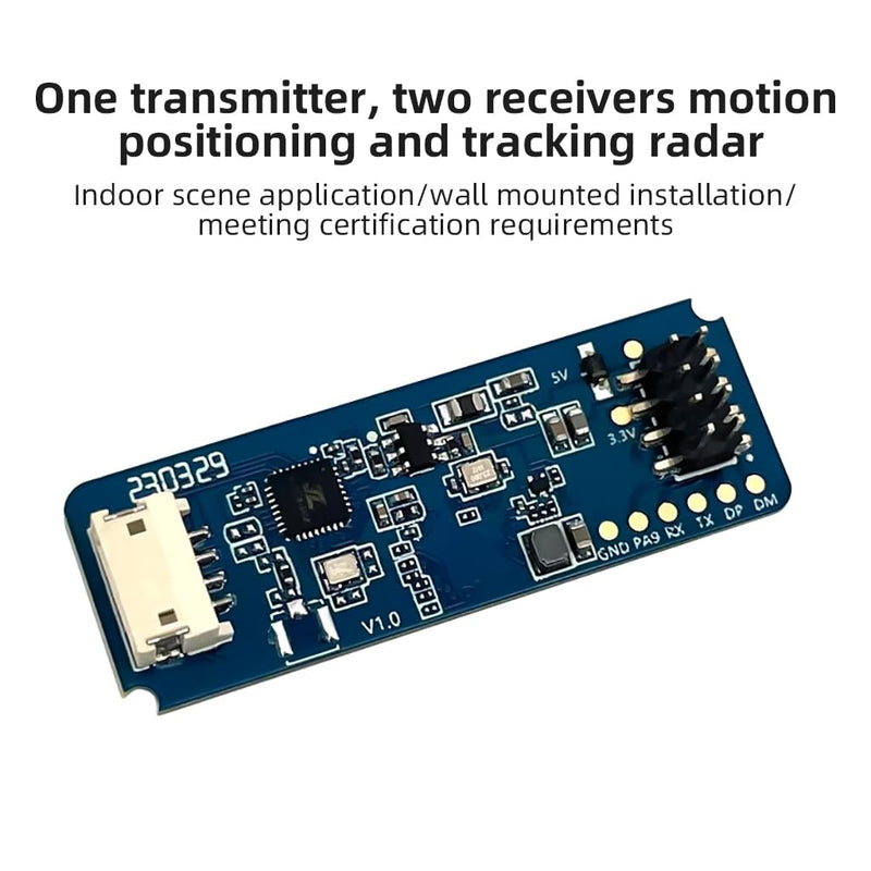 JMT HLK-LD2450 24GHz Trajectory Sensor, ISM Smart Home, Human Motion Tracking, Ra·DAR Induction Module, Distance Angle, Speed Measurement (Pack of 5) 5Pcs