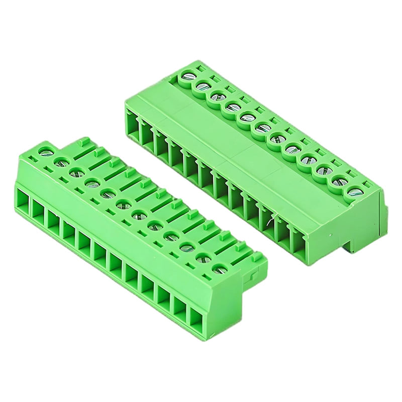 Willwewon Set of 5 12 Pin 2EDGRK 5.08 mm Pitch Pluggable PCB Screw Terminal Connector for Socket Panel Mount 12-pin (5 sets)