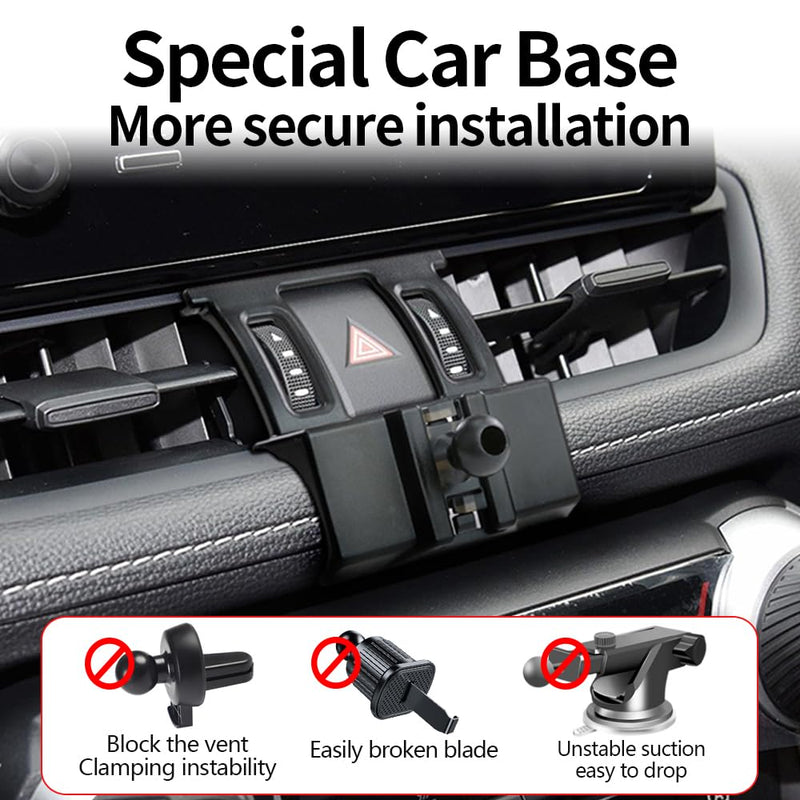 Car Magnetic Phone Mount for 2019-2025 Toyota RAV4 XLE Premium Adventure TRD Off-Road Limited & RAV4 Hybrid XSE Limited,RAV 4 Prime XSE Auto Accessories Fast 15W Wireless Charger Holder 2019-2025 RAV4 High config, with air volume button