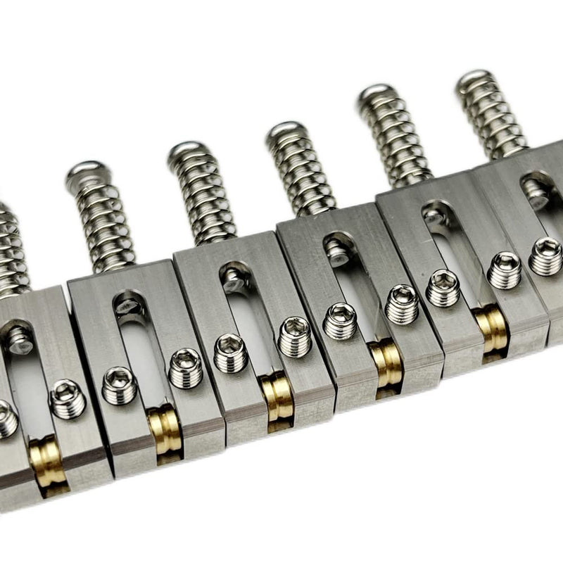 Kaynes 6PCS Guitar Bridge Roller Saddles – Stainless Steel Tremolo Bridges Saddle for Fender Telecaster Tele Stratocaster Strat ST TL Style Electric Guitar Replacement (10.8MM)