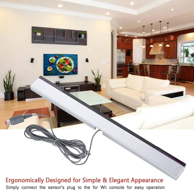 Wii Sensor Bar Original Wii Sensor,IR Signal Ray Sensor Bar Wired Receiver with a Stand,for Nintendo WII/WIIU