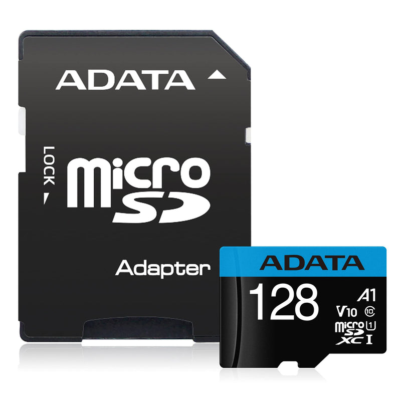 ADATA Premier 128GB MicroSDHC/SDXC UHS-I Class 10 V10 A1 Memory Card with Adapter Read up to 100 MB/s (AUSDX128GUICL10A1-RA1)