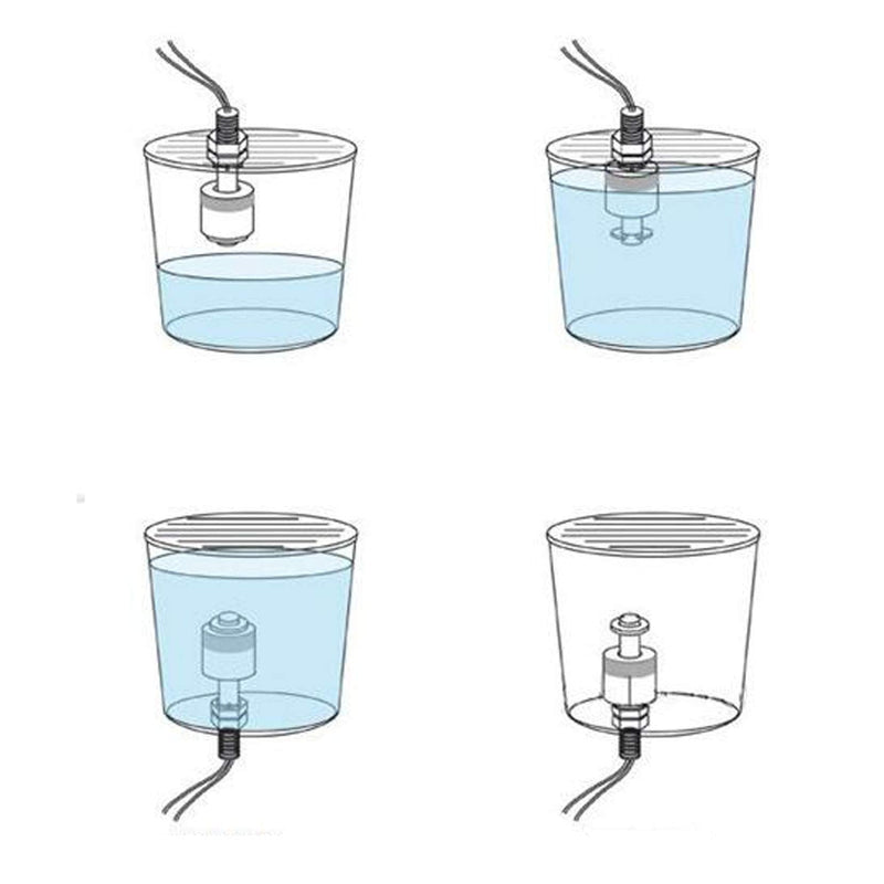 [AUSTRALIA] - HALJIA ZP4510 2pcs Mini Liquid Water Level Sensor Vertical Float Switch for Aquarium Pump Control L=45mm 