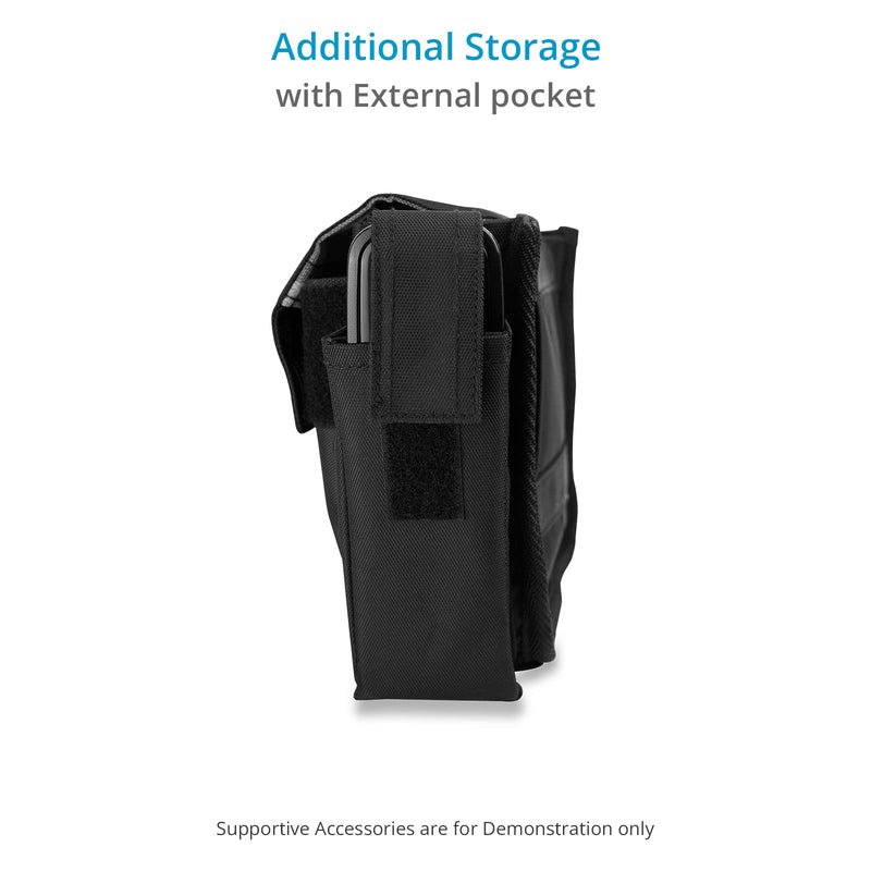 Proaim Cube AC Pouch Small for Camera Assistants, Grips and Techs | Splash-resistant tool pouch with three storage sections, mesh pocket, 2.5-inch belt loops, external pockets and D-ring