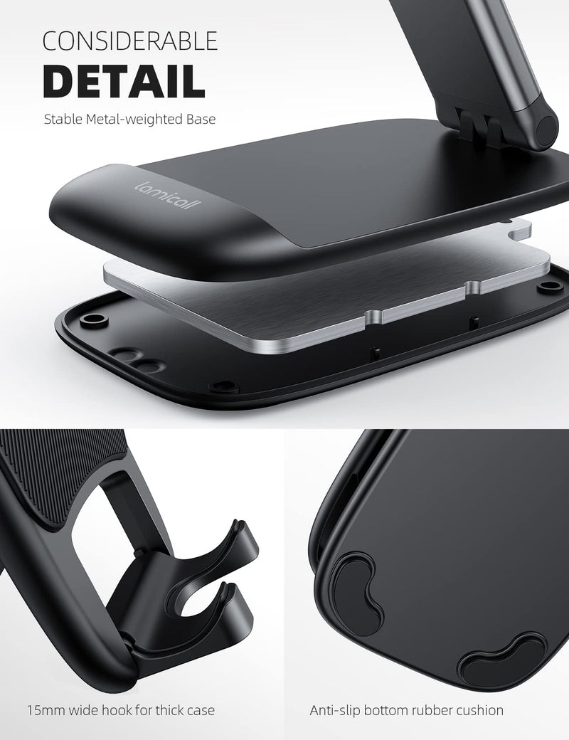 Lamicall Phone Holder Car Vent and Foldable Phone Stand for Desk