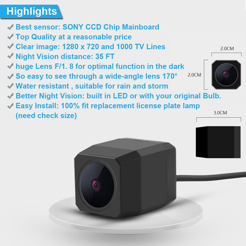 Super Starlight pro Vehicle Camera 170 Wide Angle Night Vision Rear View Camera Reverse Parking for Ford Mondeo MK4 Fiesta S-Max Kuga Everest Focus 2 Hatchback Facelift C307