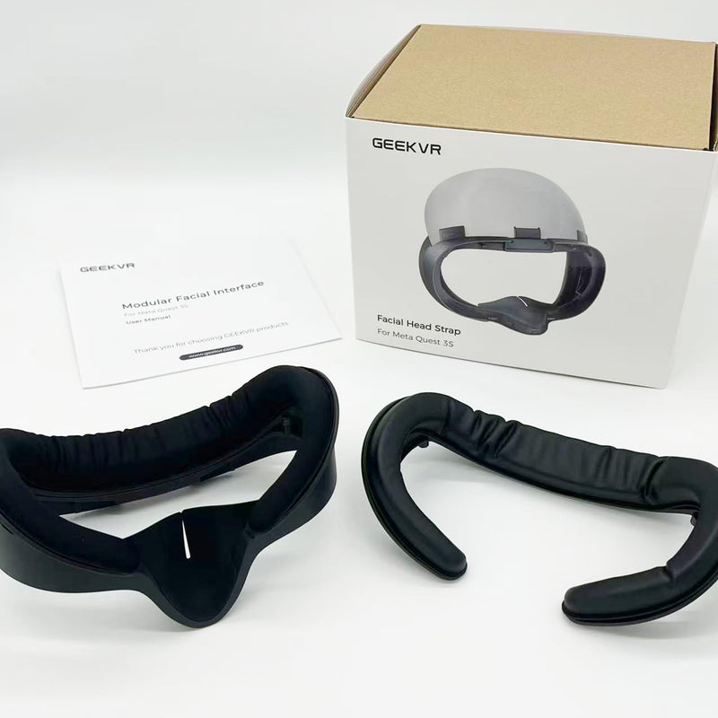 Modular Magnetic Mask for Meta Quest 3S – Quick-Swap PU & Fabric Face Pads