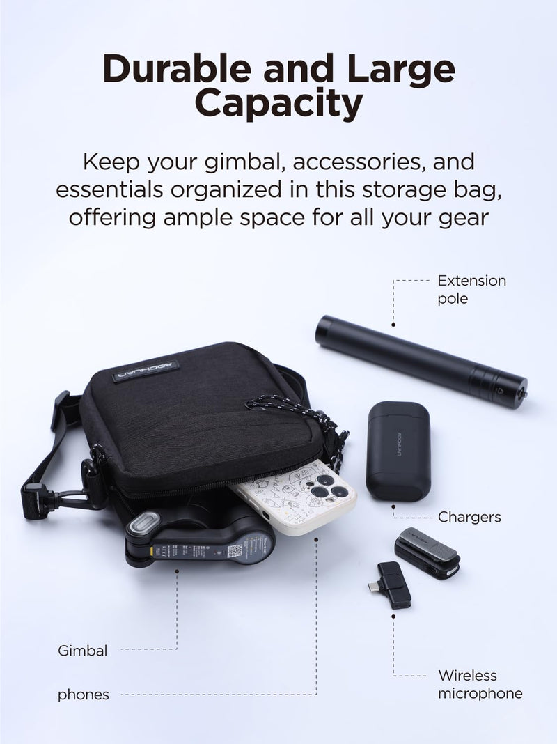 Storage Bag for Gimbal Stabilizer, Camera Bag with Adjustable Shoulder Strap, Sturdy Storage Bag Made of Oxford Fabric Material, Portable Bag for Camera, Gimbal Stabilizer & Accessories