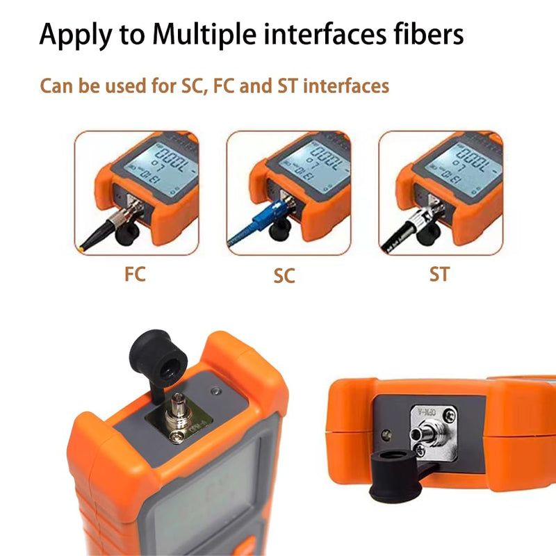 50mW Optical Fault Fault Finder Photometer Fiber Optic FTTH -70dBm to +6dBm Fiber Optic Tester with FC-LC-Adapter