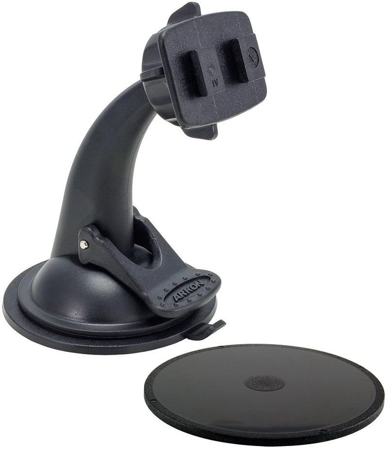 ARKON Replacement Upgrade or Additional Windshield Dashboard Sticky Suction Mount for Dual T Holders - Retail Packaging - Black & Mega Grip Universal Phone Holder portable electronic device mount+ SM040-2